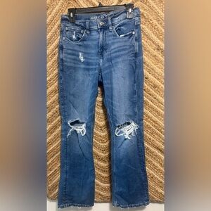 American Eagle Medium Wash 90's Bootcut Denim Jeans,Ripped,Women's Size 4 Short